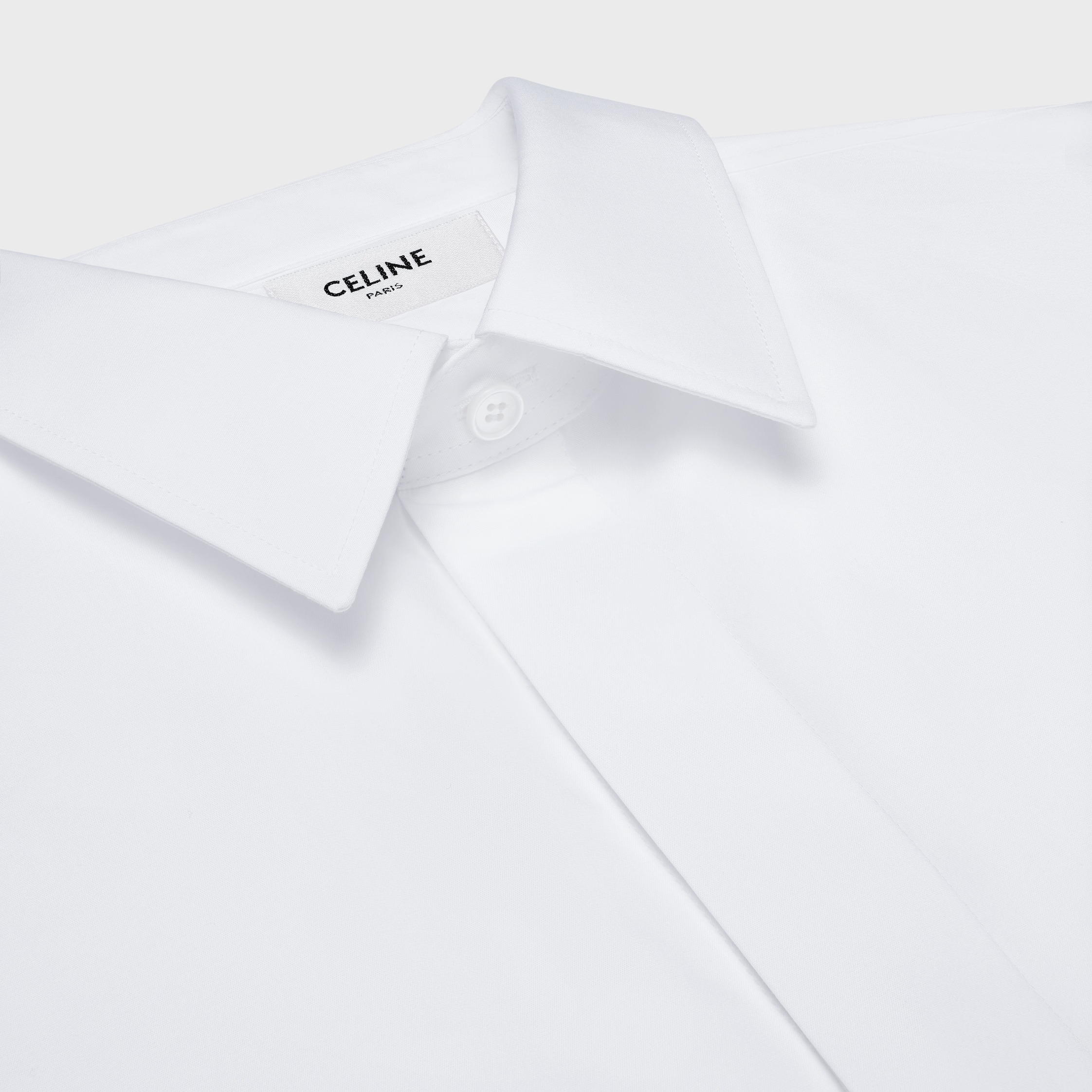 loose shirt in cotton poplin - 3