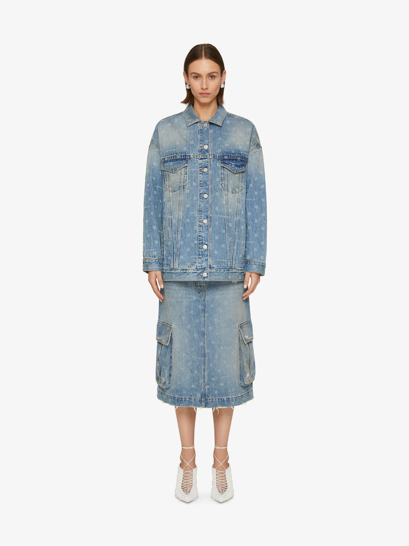Givenchy SKIRT IN GIVENCHY 4G DENIM outlook