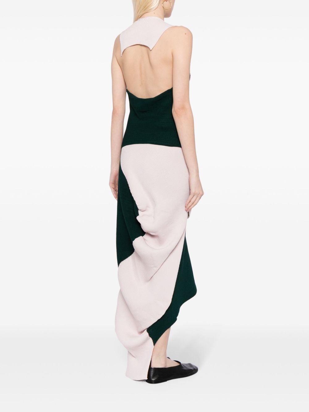 asymmetric ribbed-knit top - 4