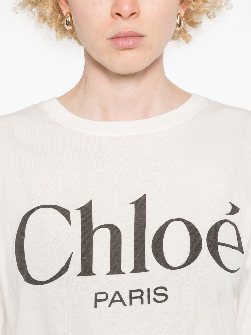 logo cotton T-shirt - 5