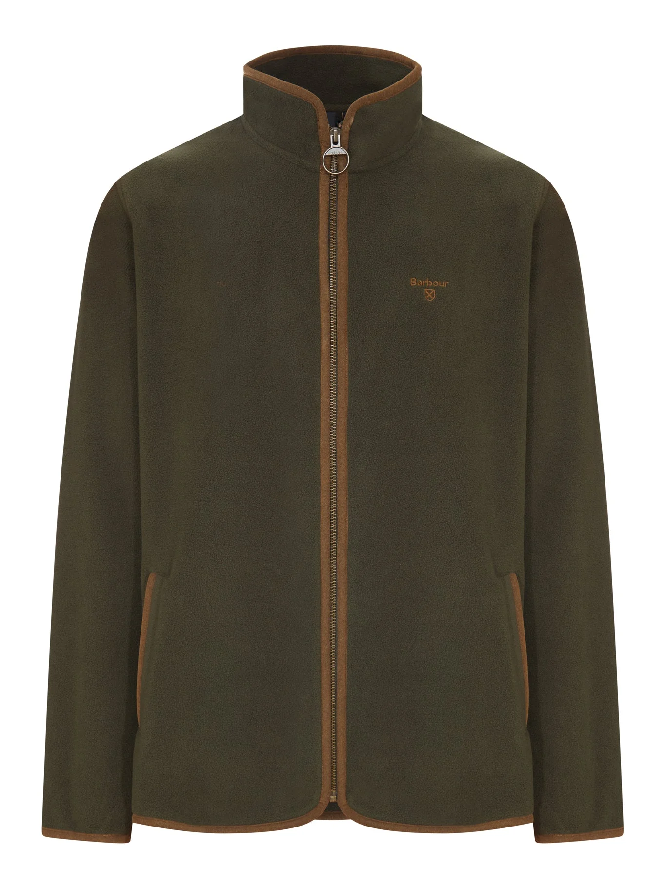FLEECE JACKET WITH ZIP AND CONTRAST PROFILES - 1