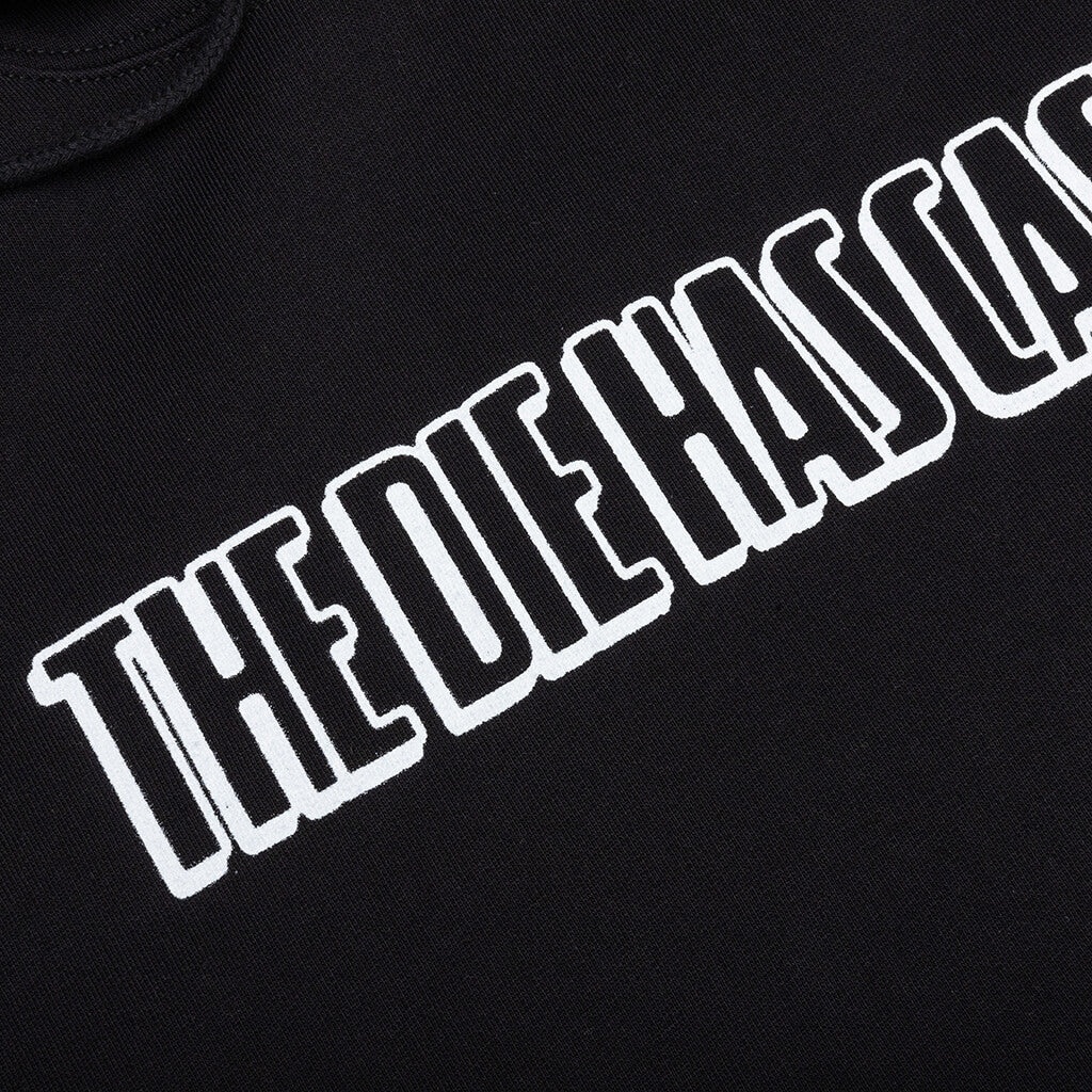 REGULAR FIT HOODIE DIE CAST PRINT - BLACK - 4