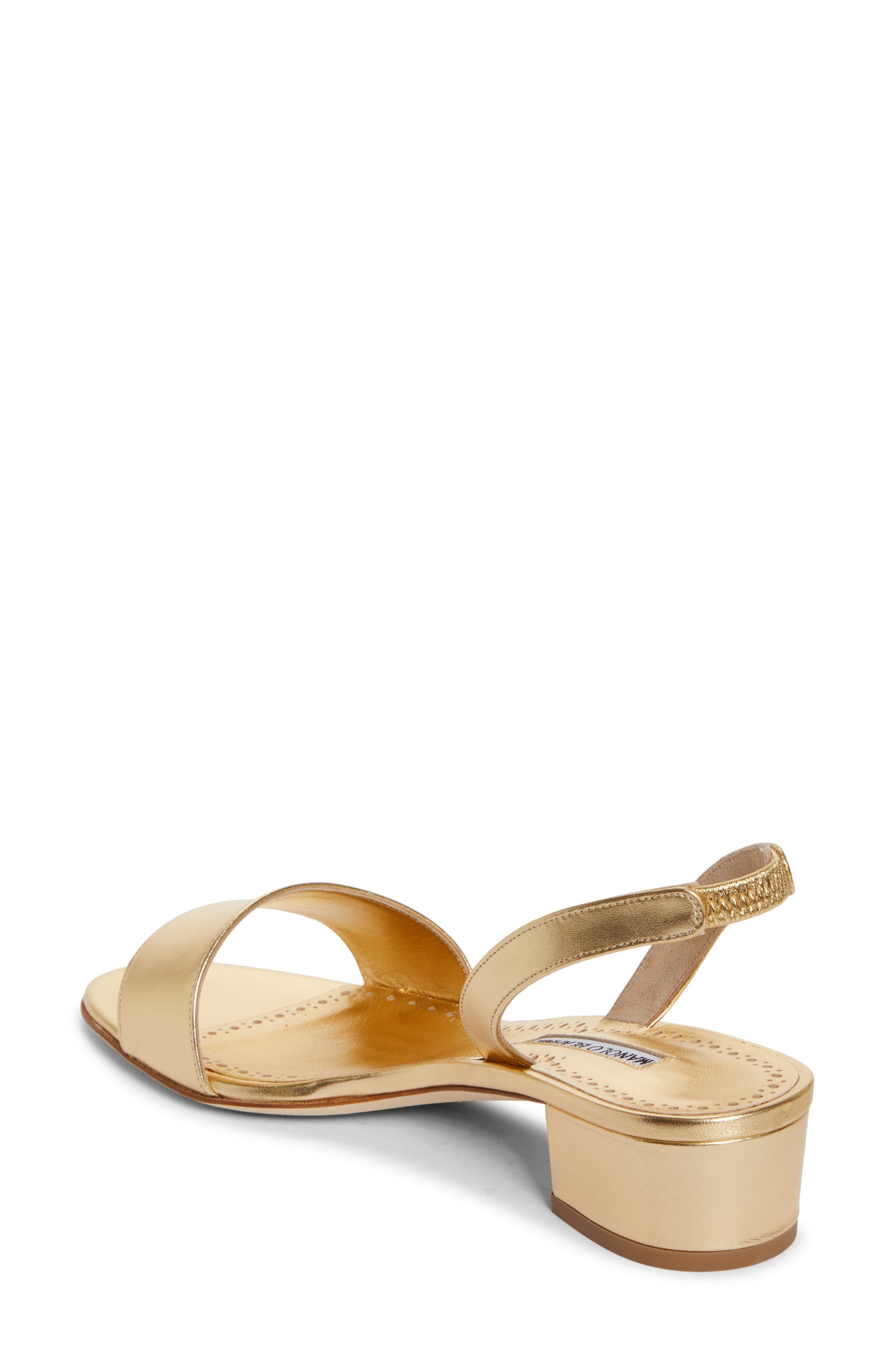 Manolo Blahnik Patopia Slingback Sandal in Gold at Nordstrom - 2