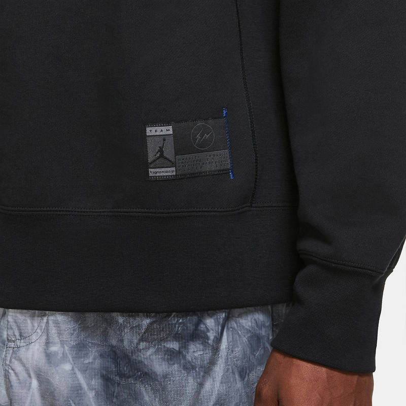 Jordan Air Jordan x Fragment Crewneck Sweatshirt 'Black Reflective Silver' DA2989-010 outlook