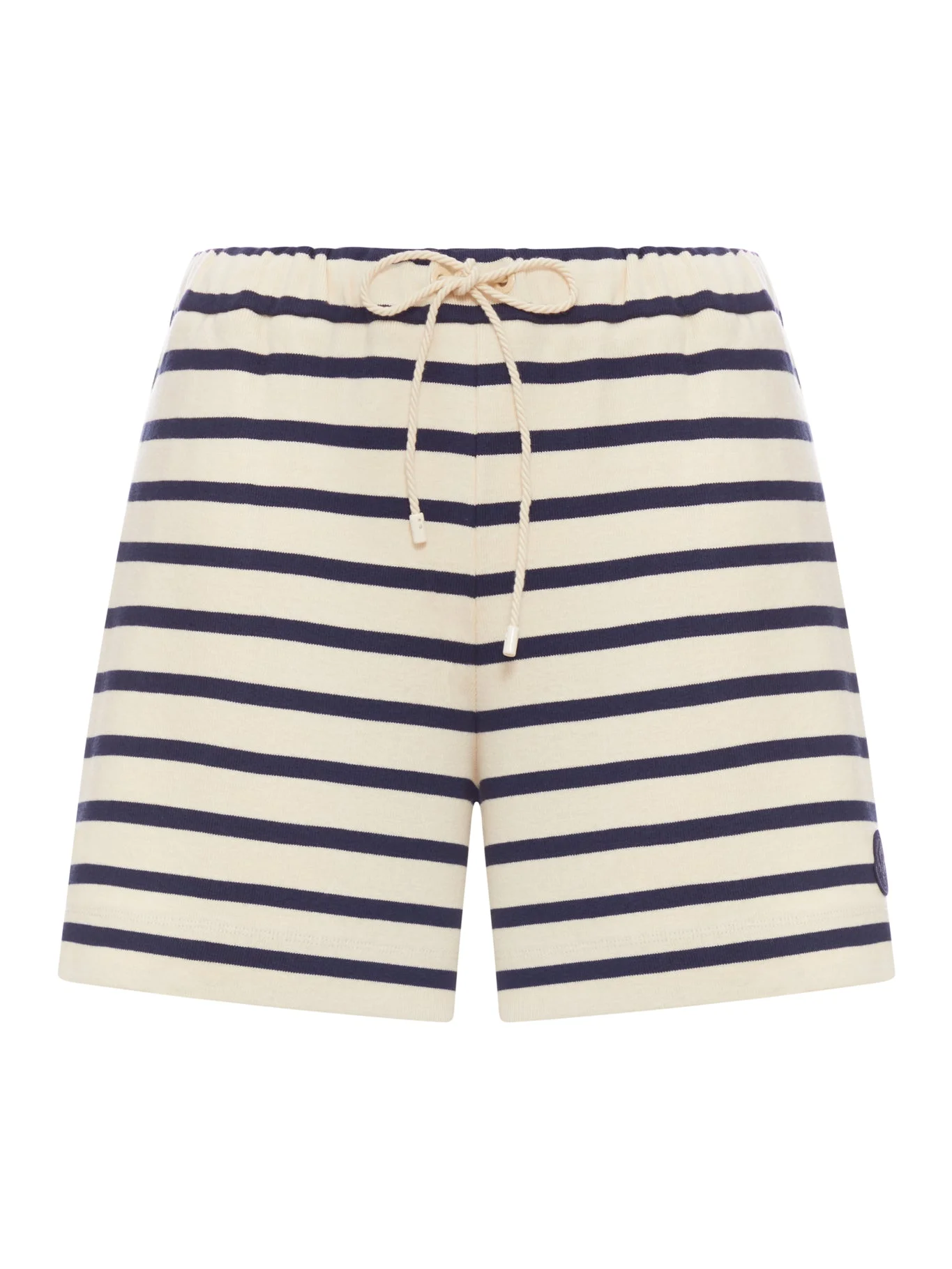 STRIPED SHORTS WITH DRAWSTRING AND LOGO - 1