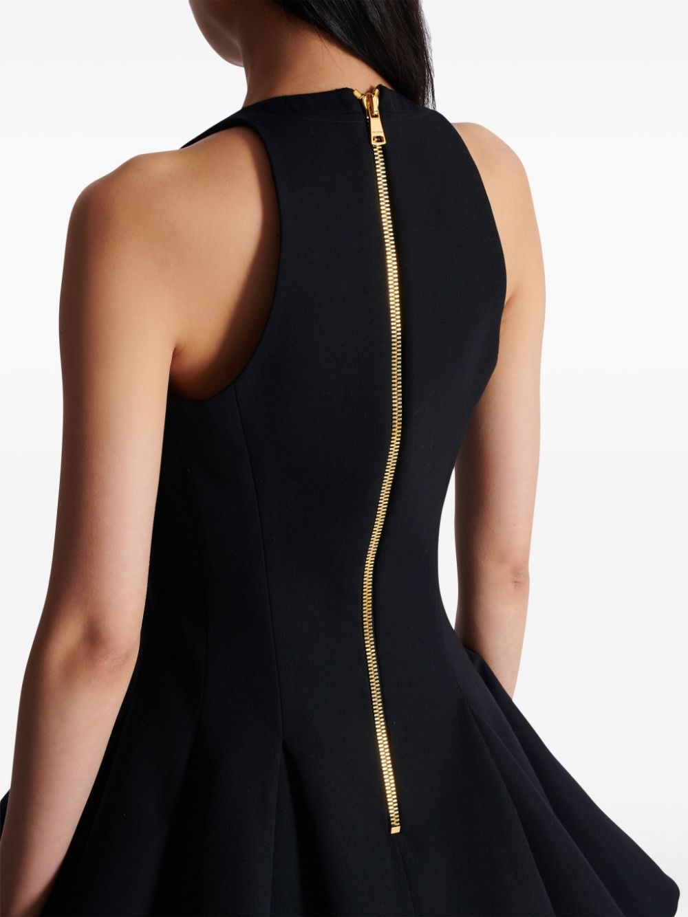logo-patch mini dress - 7