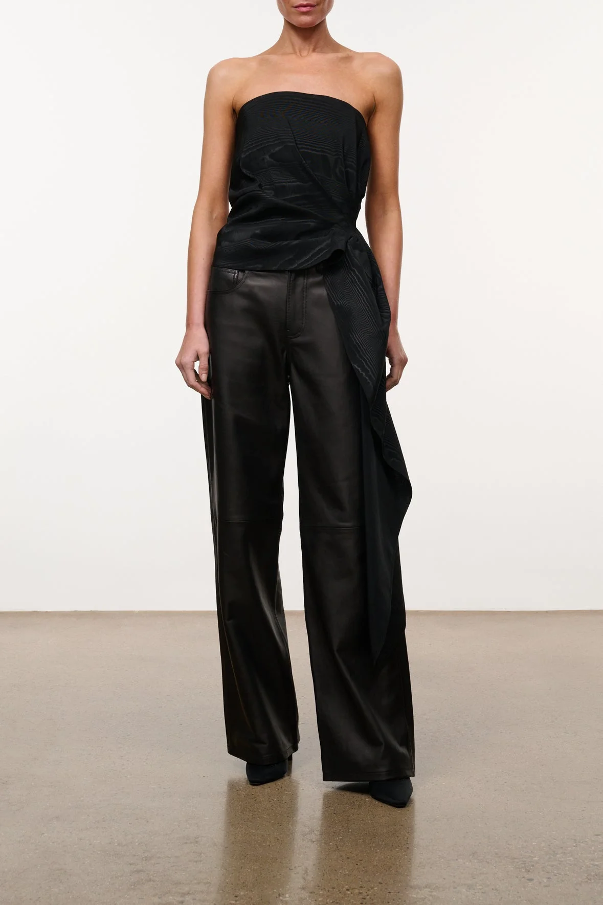 STAUD LUX TOP BLACK - 1
