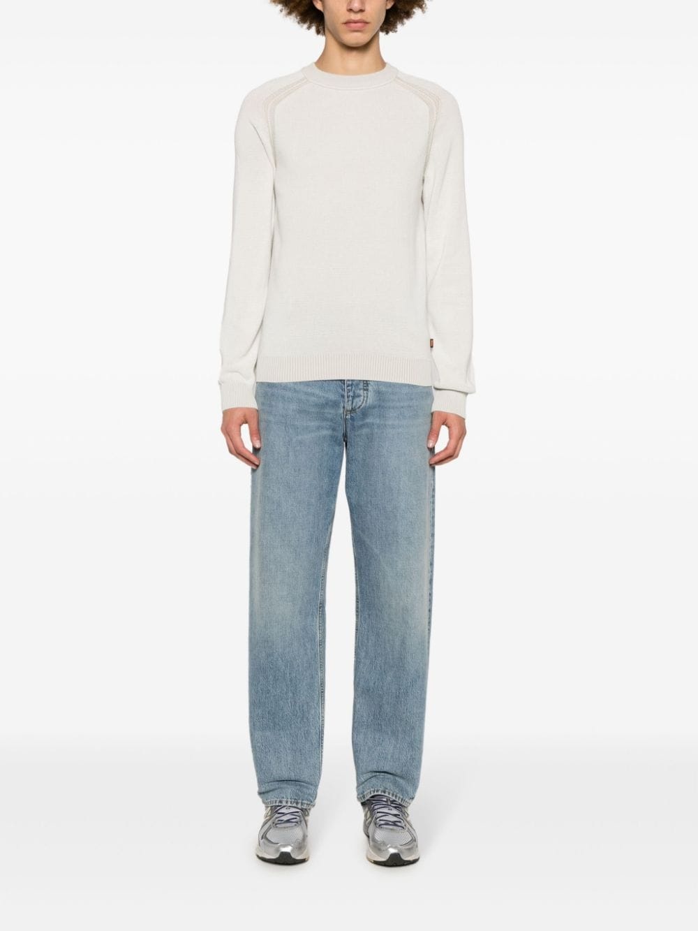 crew-neck cotton blend jumper - 2