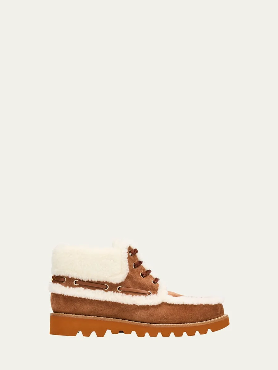 Palm Avenue Desert Goat Shearling Booties - 1