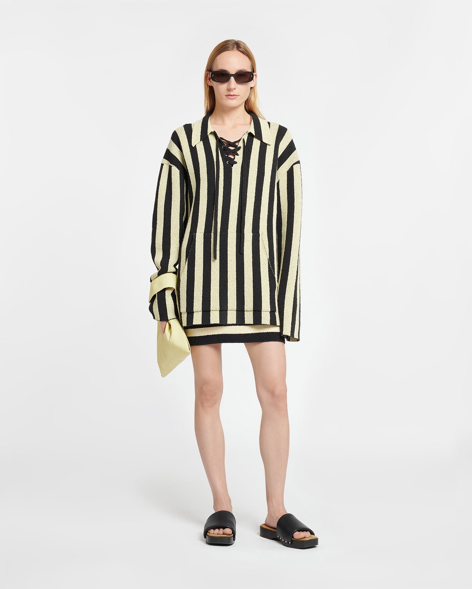 Striped Terry-Knit Sweater - 4