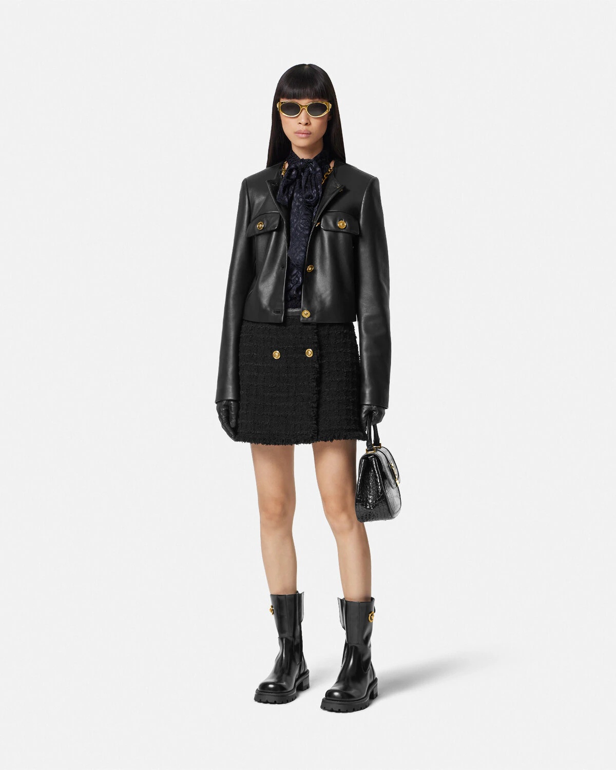 Leather Cardigan Jacket - 2