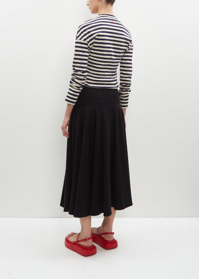 Plan C Long Cotton Knit Flared Skirt outlook