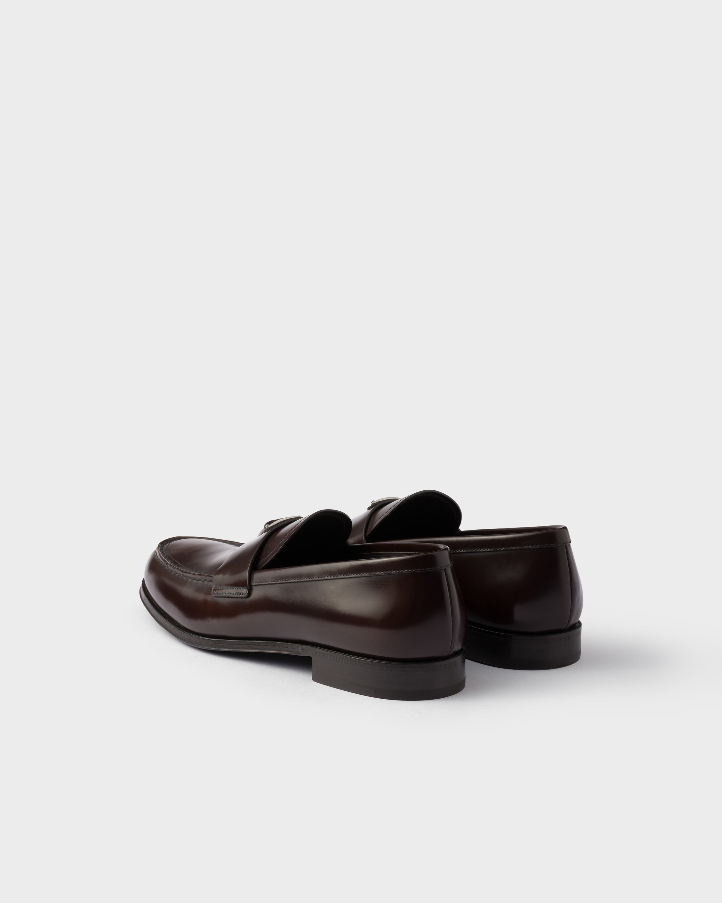 Brushed leather loafers - 4