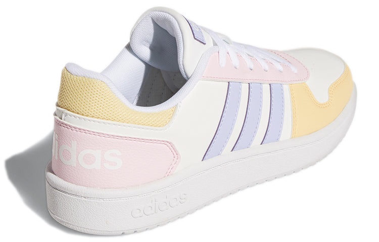 (WMNS) adidas Neo Hoops 2.0 'White Yellow Pink' GY5903 - 4