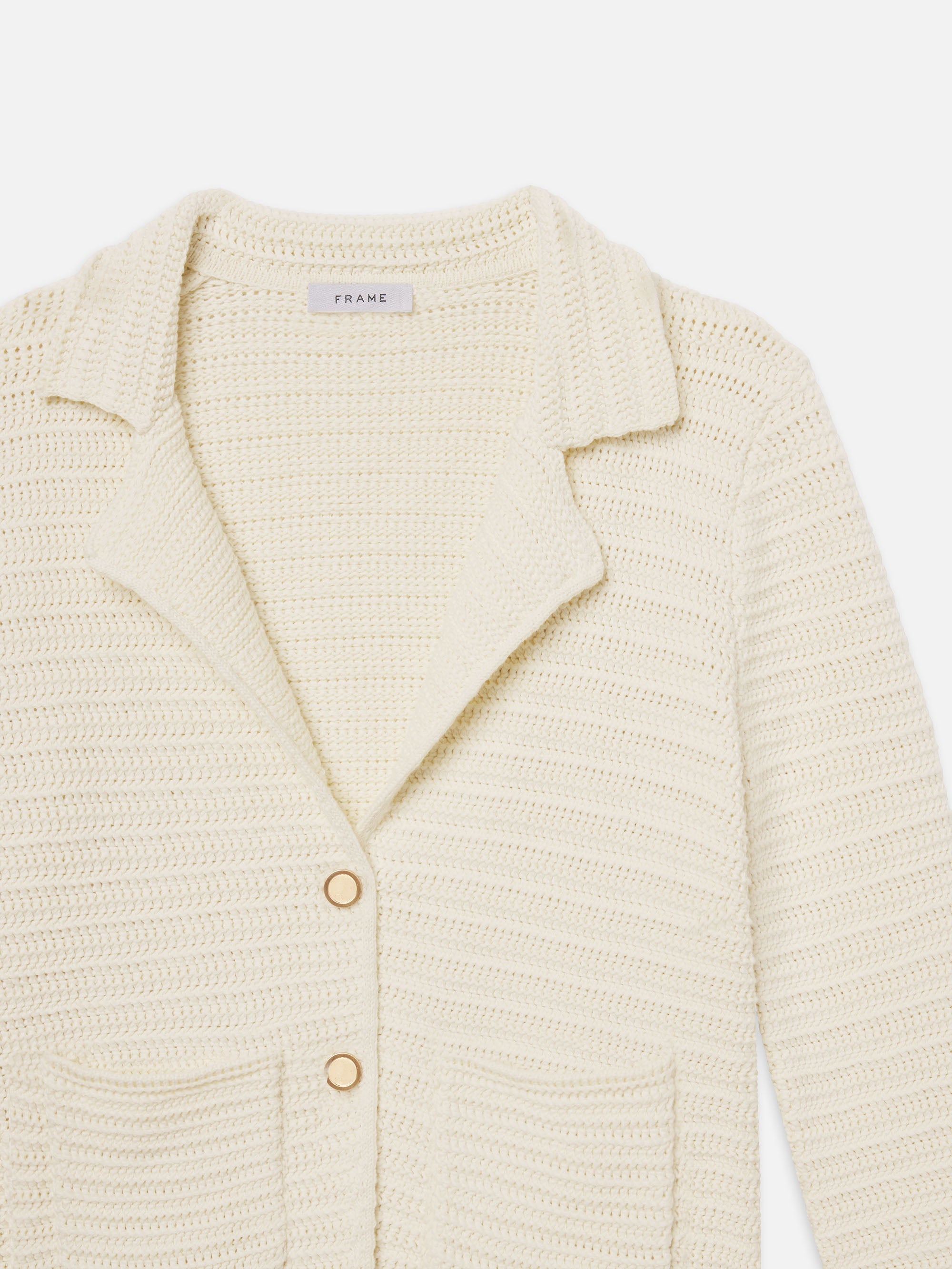 The Crochet Blazer in Cream - 4