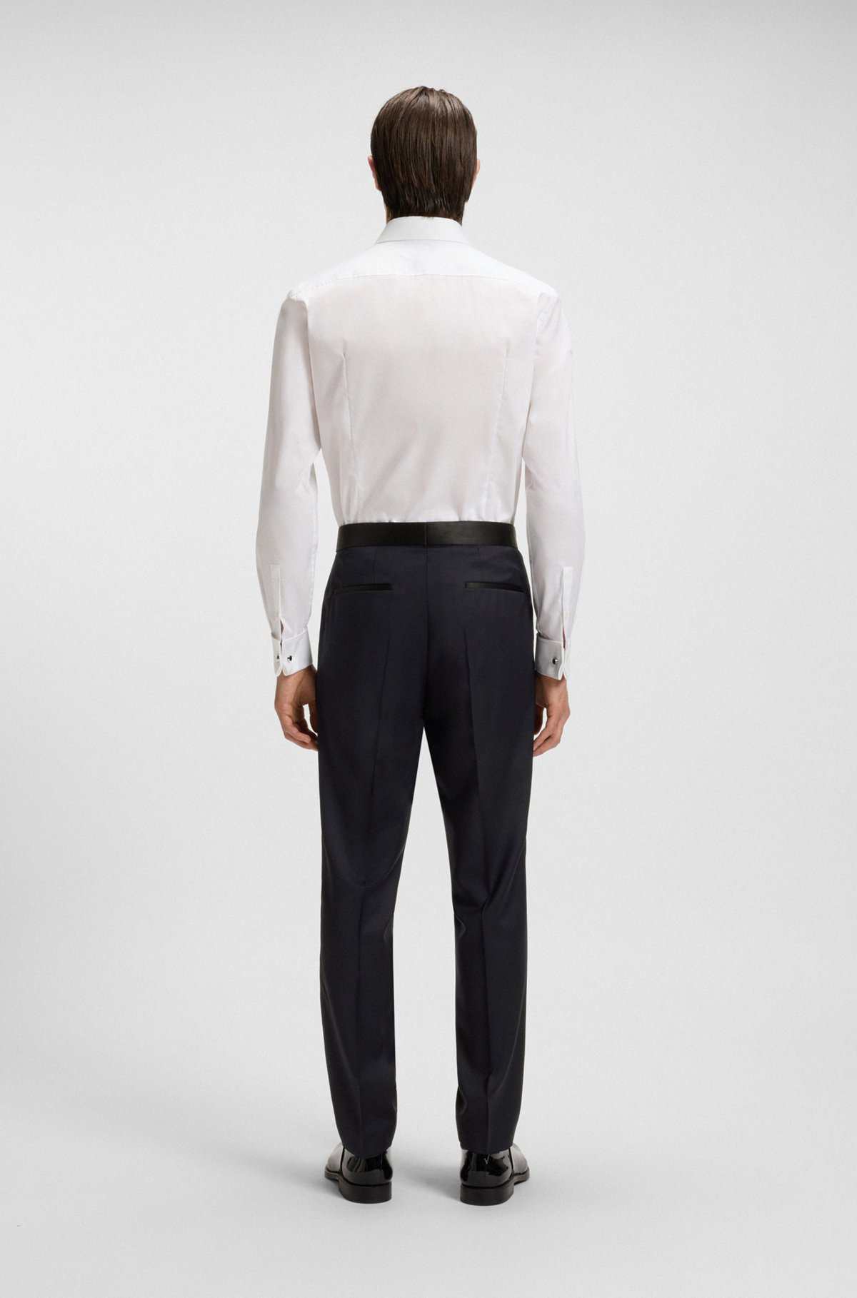 TUXEDO TROUSERS IN VIRGIN-WOOL SERGE - 4