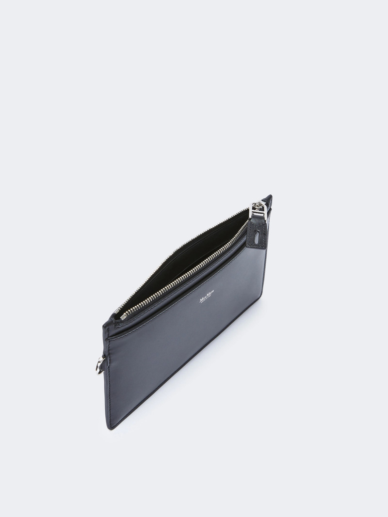 Max Mara CLASSICPOUCH Wrist-strap leather pouch - BLACK outlook