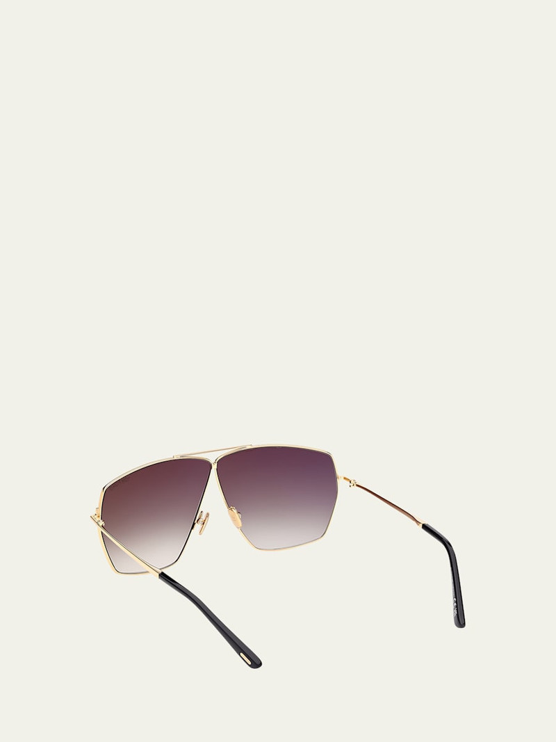Stella Aviator Square Metal Sunglasses 4
