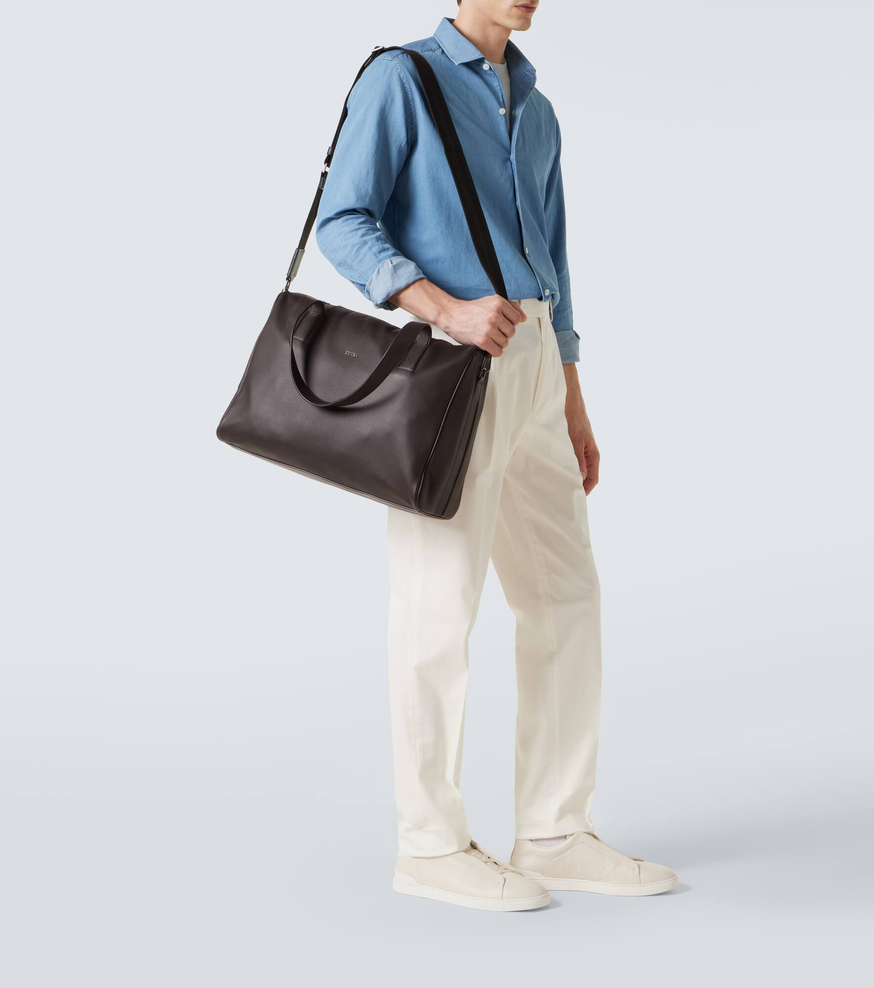 Leather duffel bag - 7