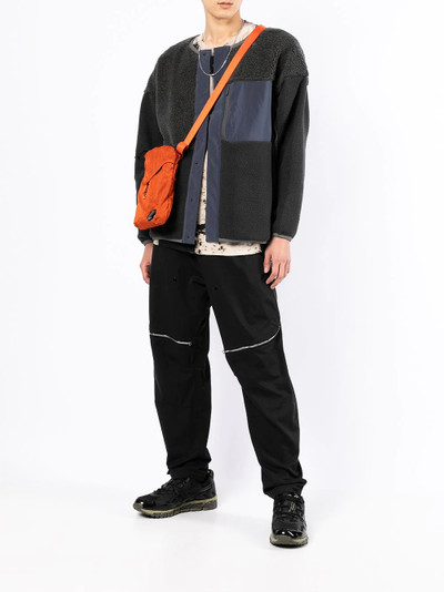 White Mountaineering patchwork collarless jacket outlook