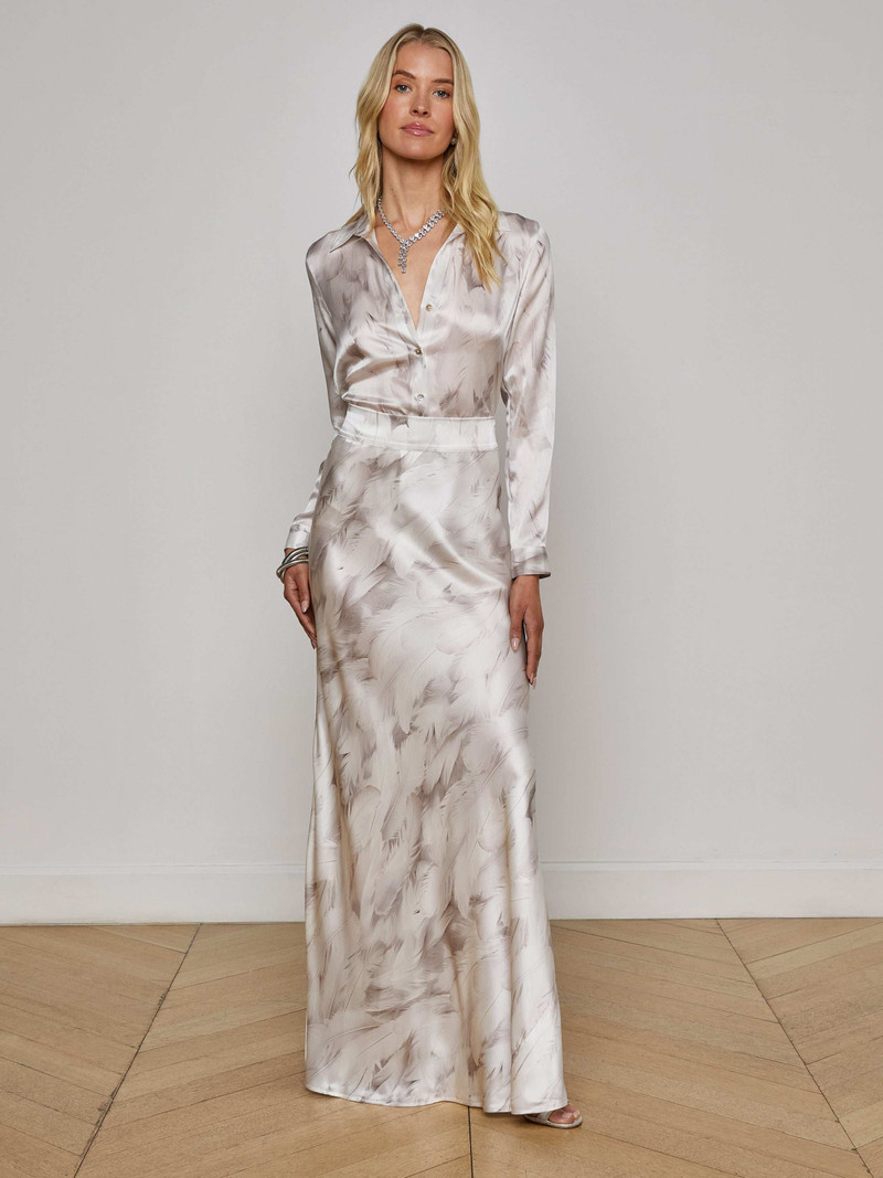 L'AGENCE Ryker Silk Maxi Skirt outlook