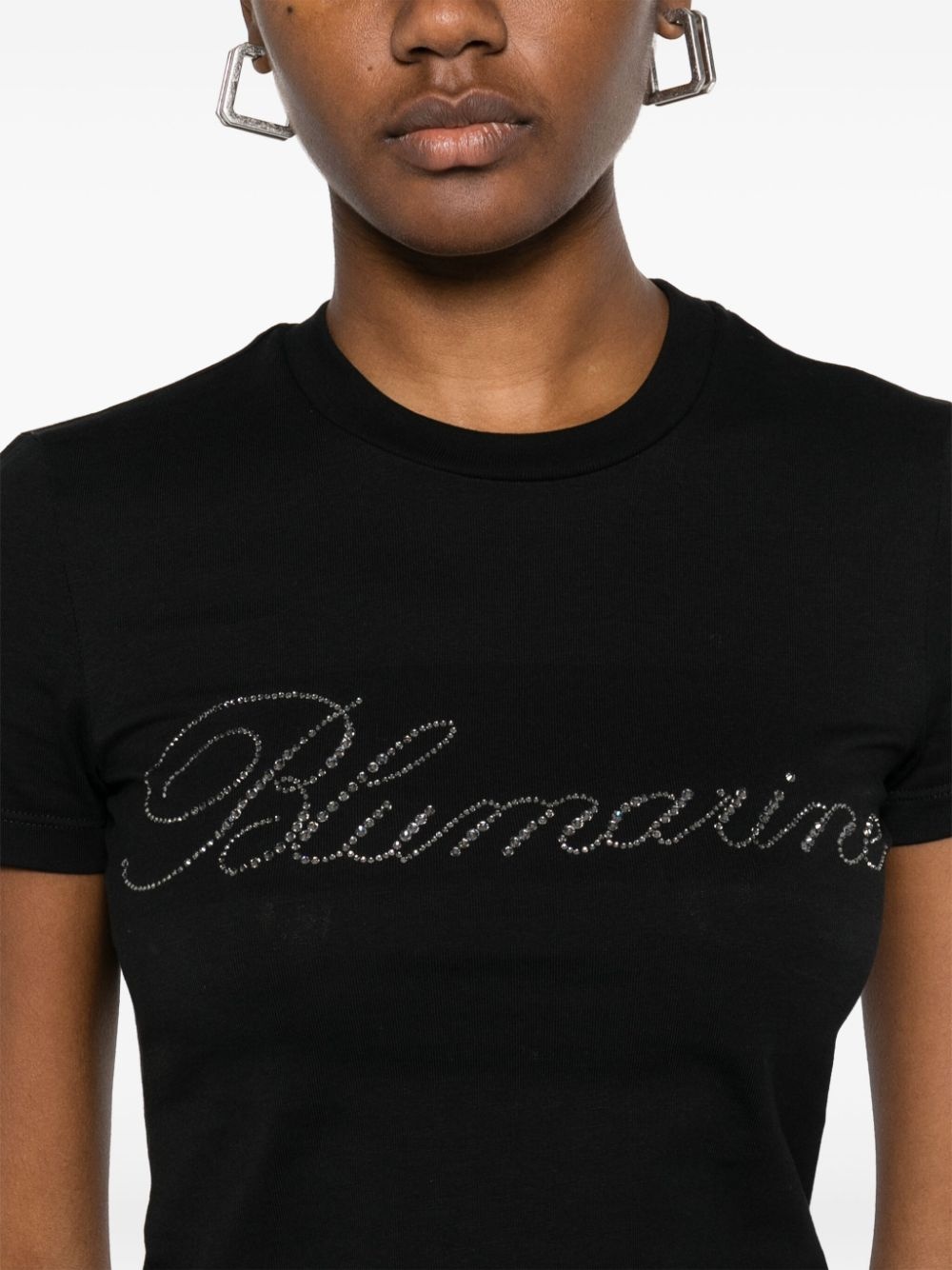 rhinestone-logo T-shirt - 5