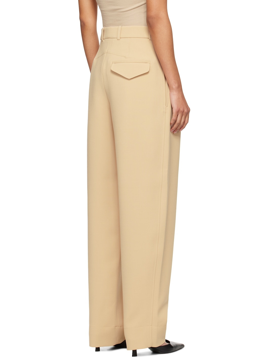 Beige Hailey Bieber Edition Trousers - 3