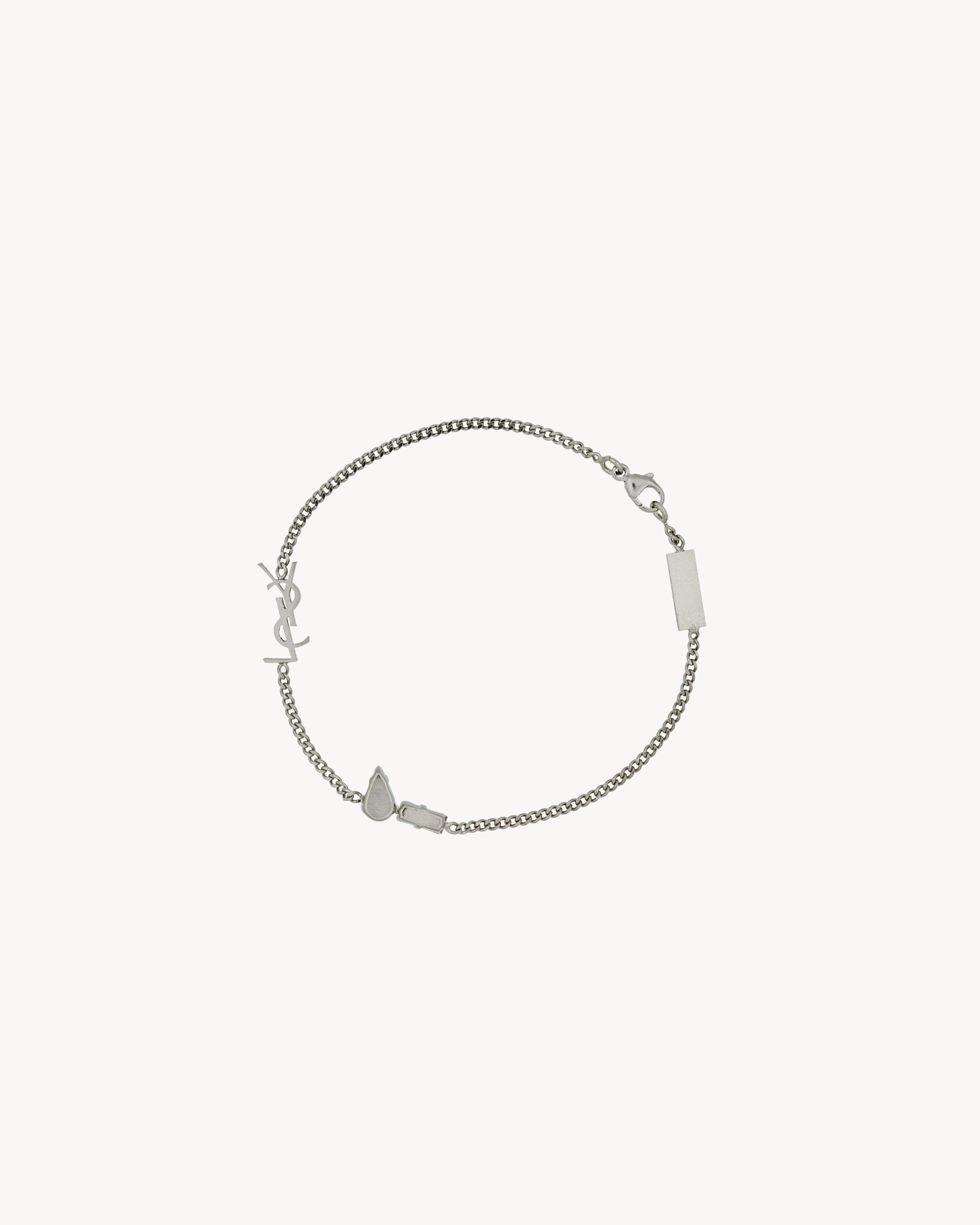 opyum charm bracelet in metal and rhinestone - 2