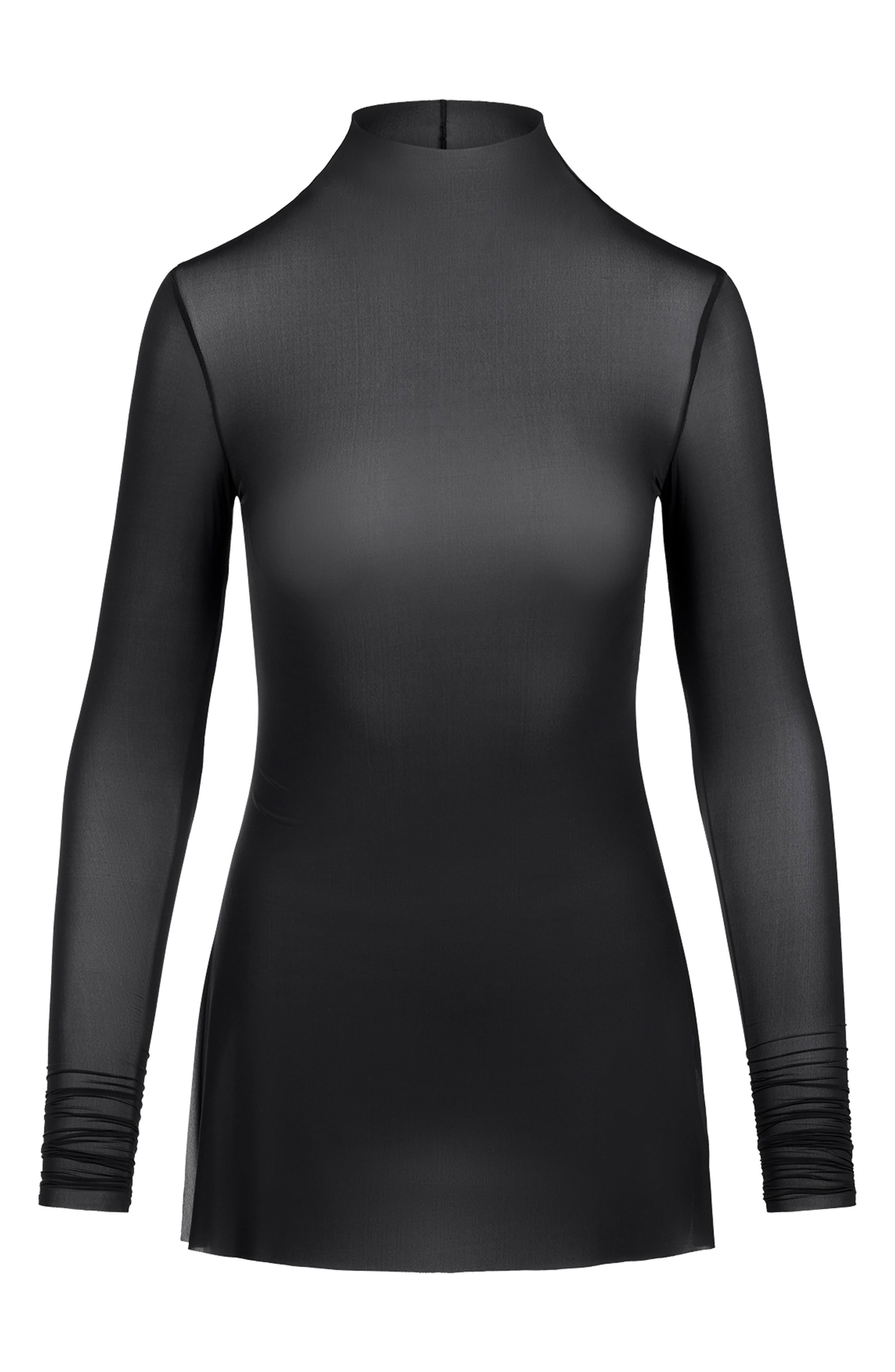 SKIMS Milky Sheer Tunic in Obsidian at Nordstrom - 3