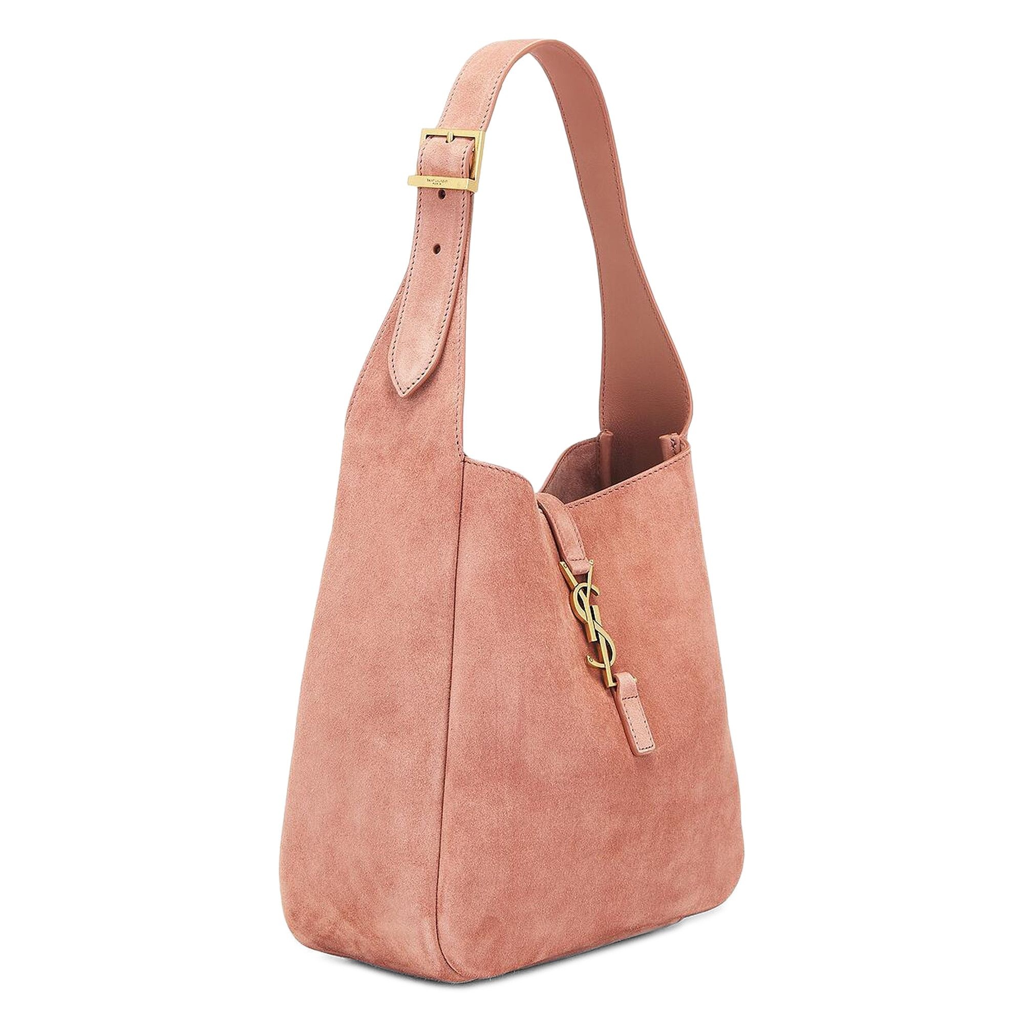 Saint Laurent Le 5 Á 7 Suede Shoulder Bag 'Barely Pink' - 3
