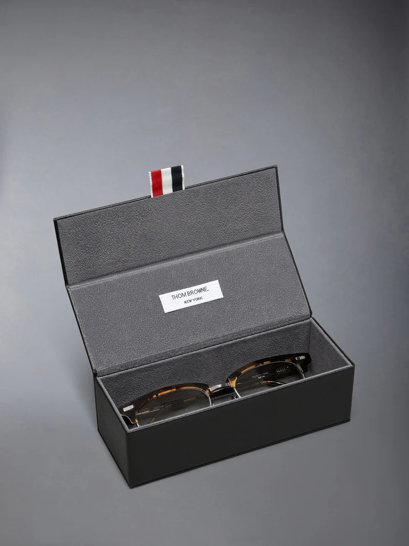 Acetate And Titanium Rectangular Eyeglasses Unisex - 4