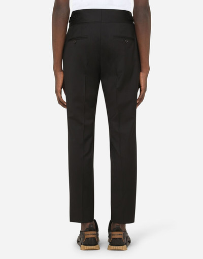 Dolce & Gabbana Stretch wool pants with belt outlook