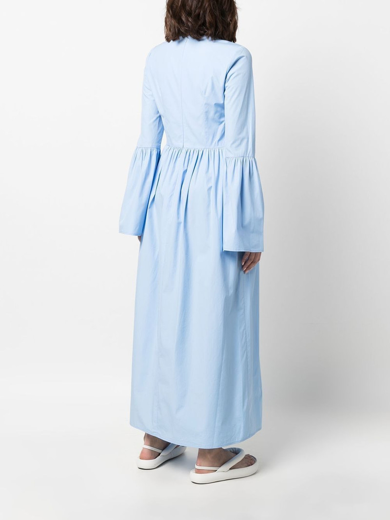 flared-cuff long-length dress 4