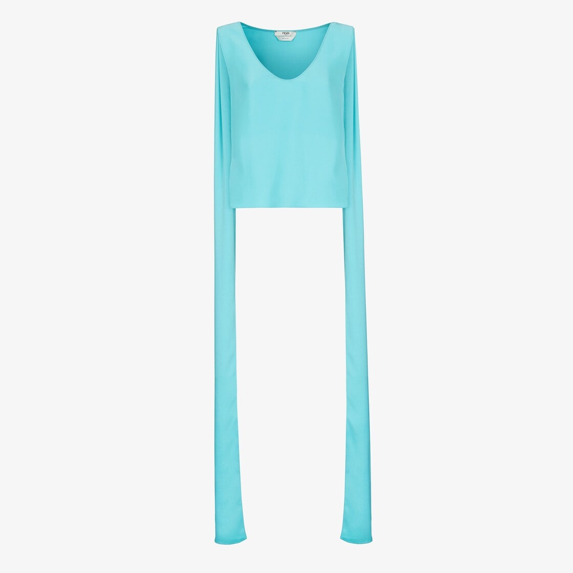 Light blue satin top - 1