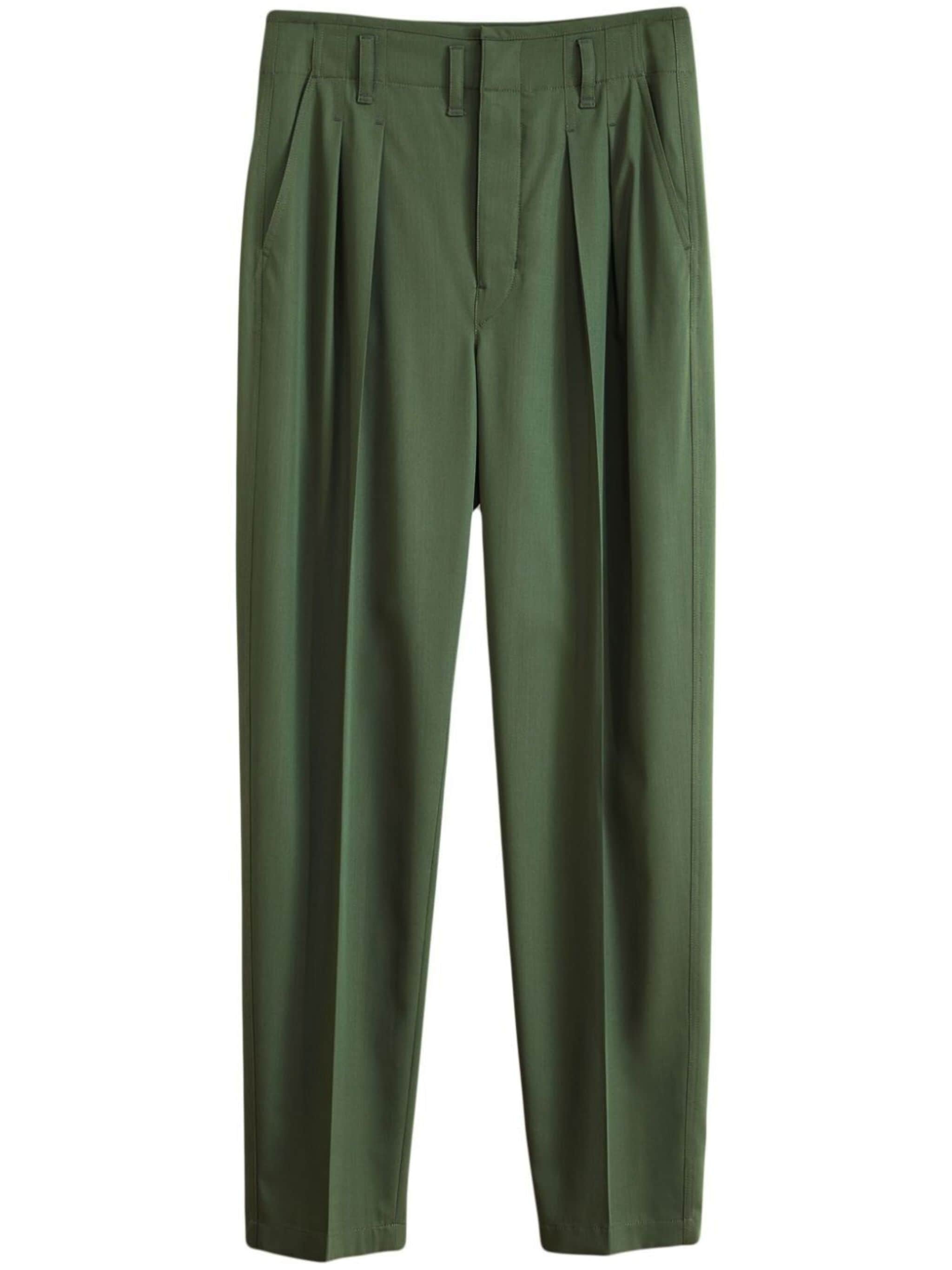 pleated tapered trousers - 1