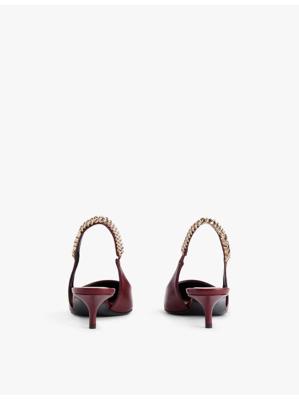Signoria slingback heeled leather pumps - 4