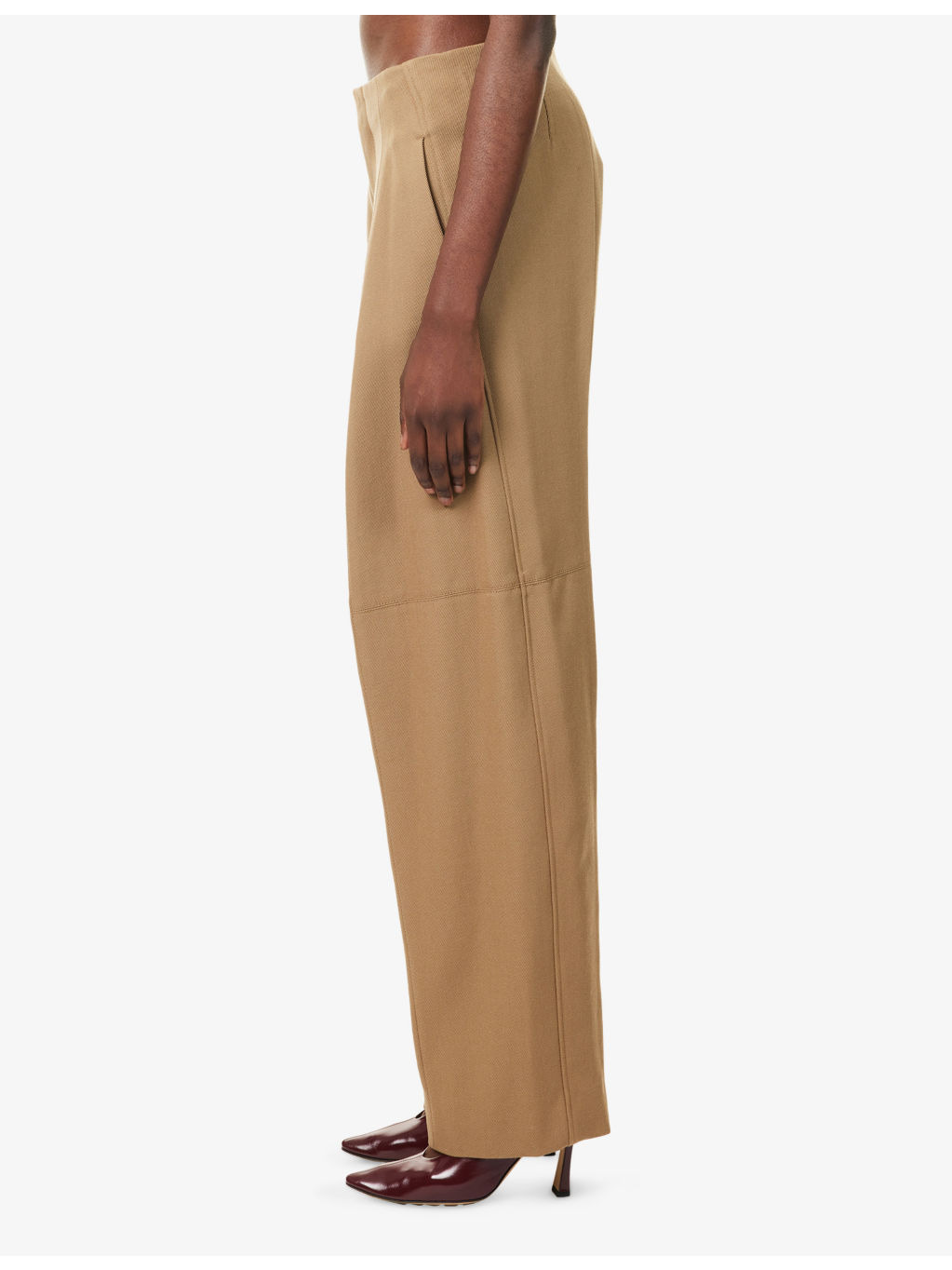 Sculptural Tapered-Leg Wool Trousers - 3