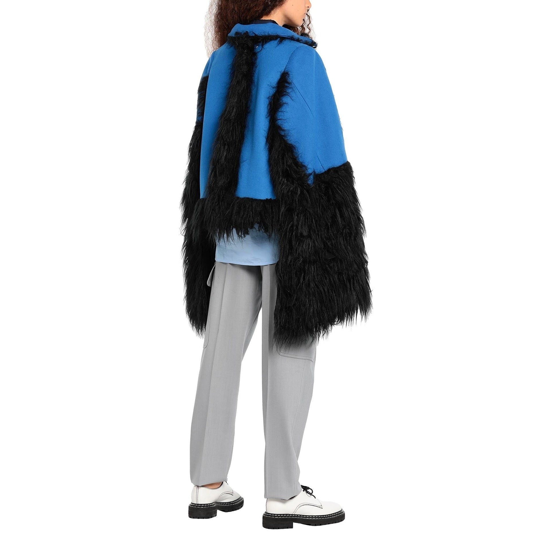 Maison Margiela Faux Fur Trimmed Cape Jacket Women - 4