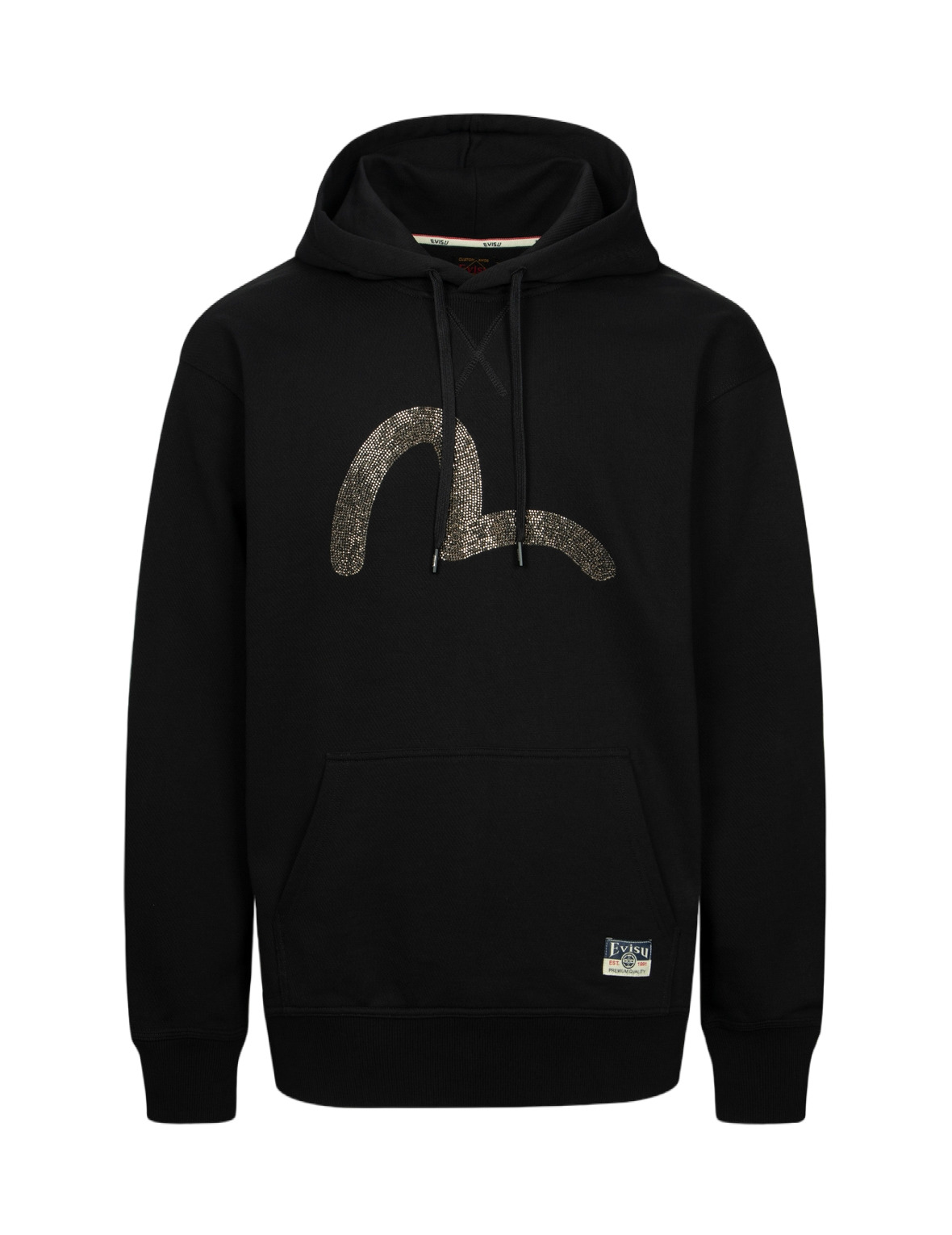 RHINESTONE SEAGULL RELAX FIT HOODIE - 14