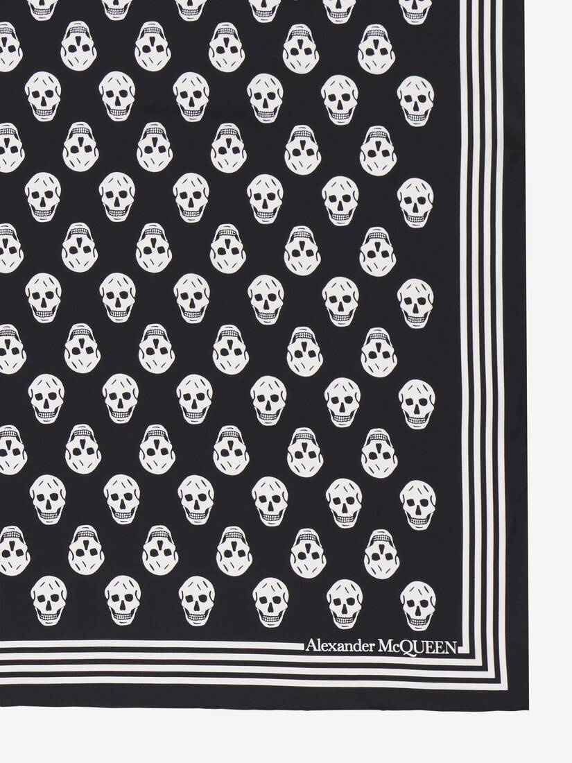 Women's Biker Skull Scarf in Black - 3