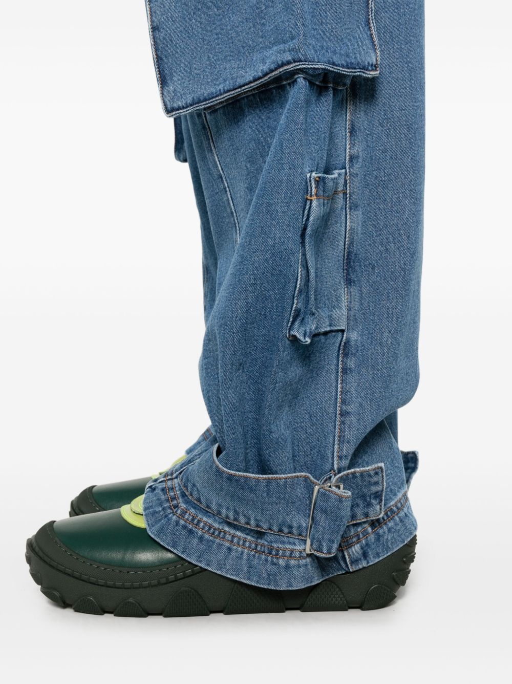 logo-plaque cargo jeans - 5