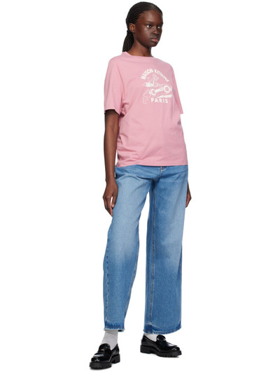 Maison Kitsuné Pink Racing Fox T-Shirt outlook