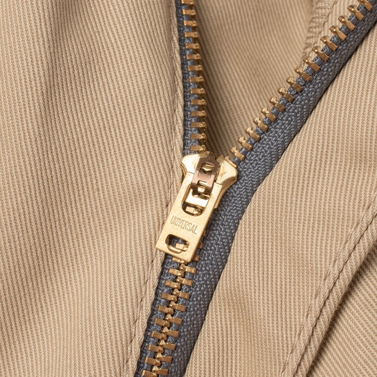 IH-727-KHA 9oz Mercerised Selvedge Cotton Medium/High Rise Tapered Chinos - Khaki - 8