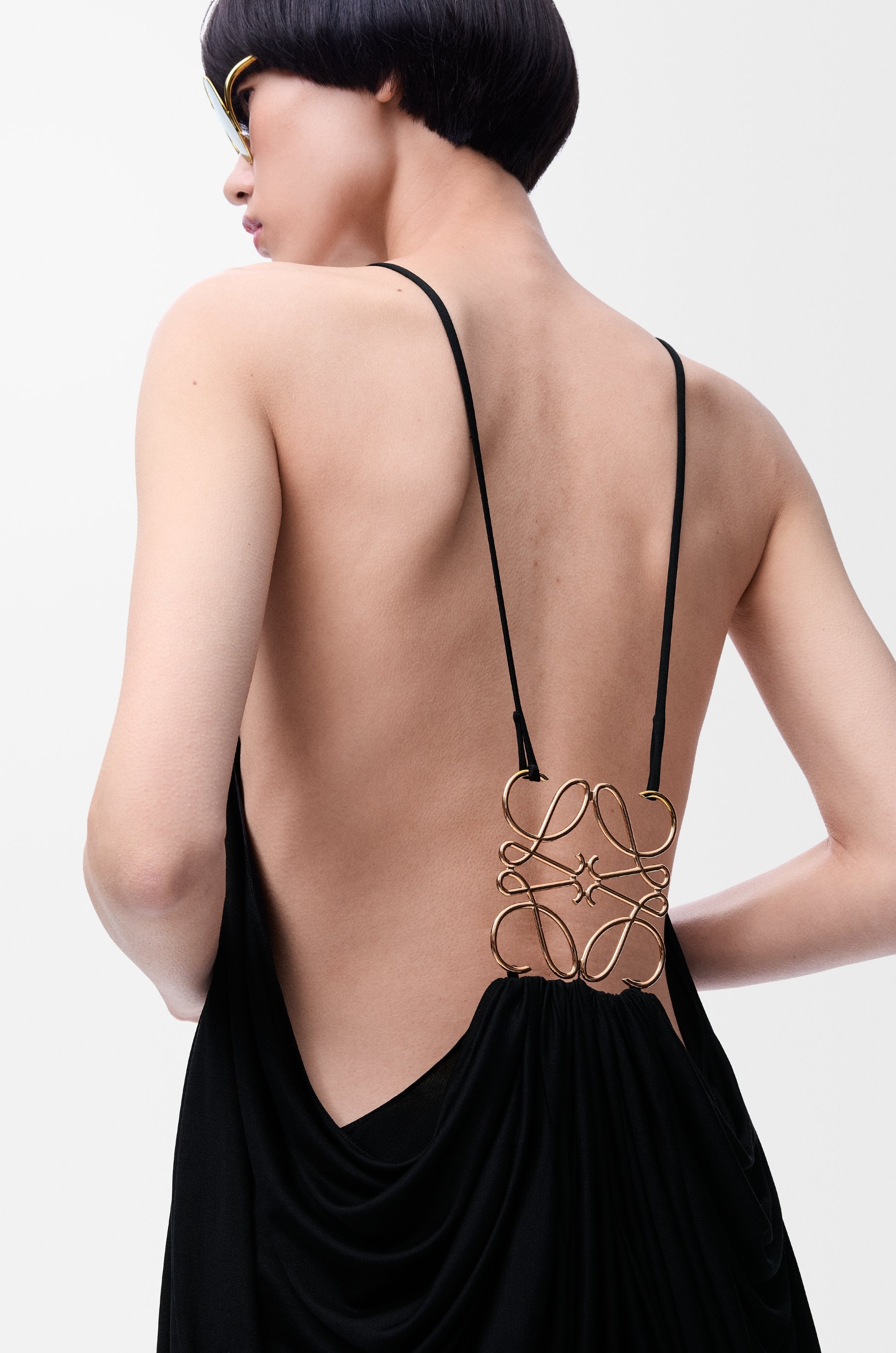 Draped dress in silk - 4