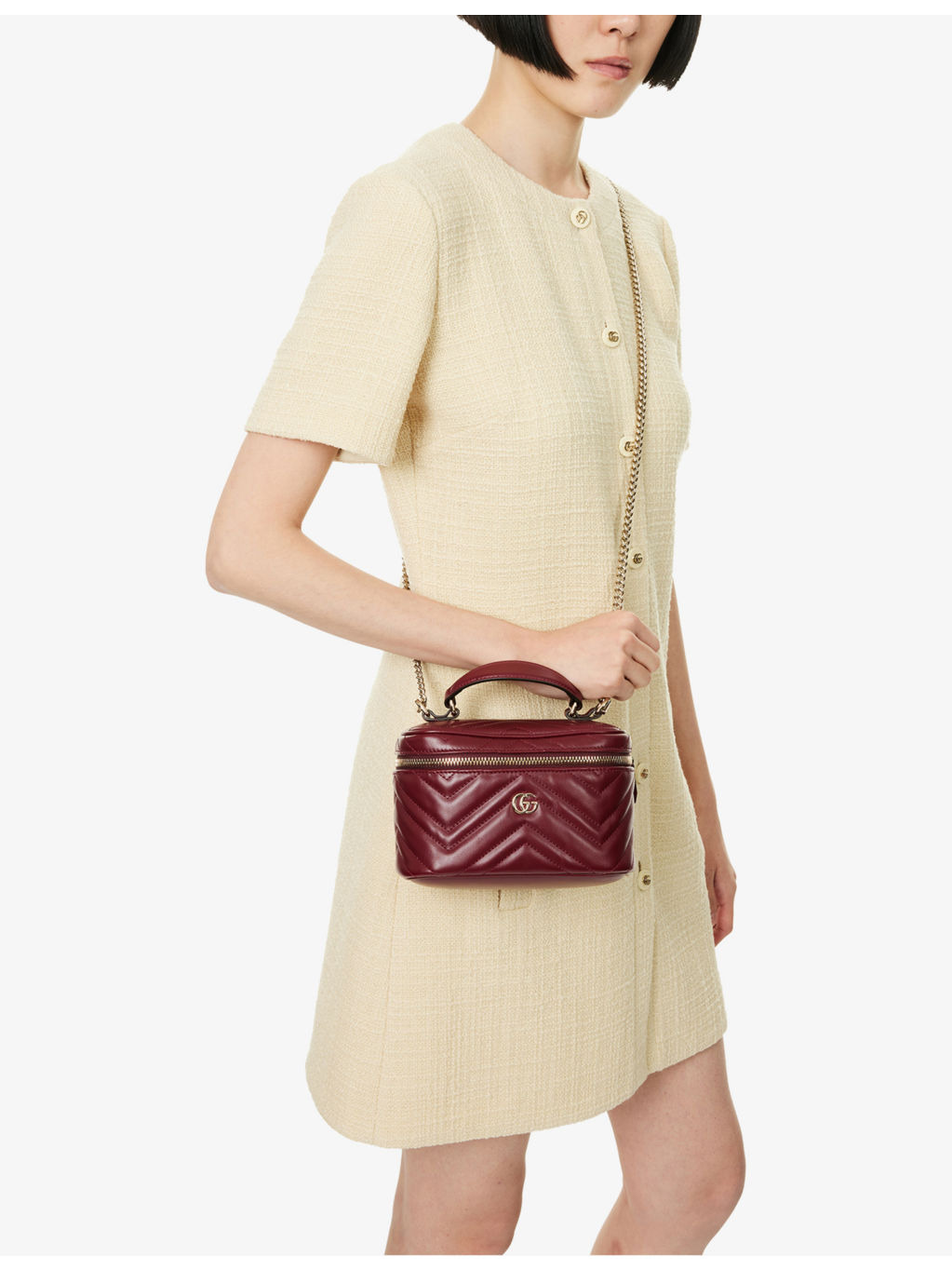 GG Marmont Leather Mini Vanity Shoulder Bag - 2
