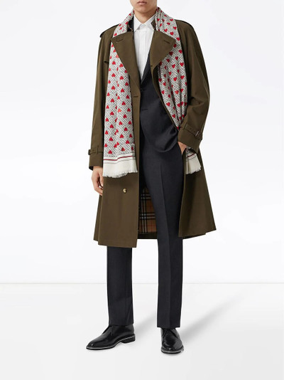 Burberry monogram heart print scarf outlook