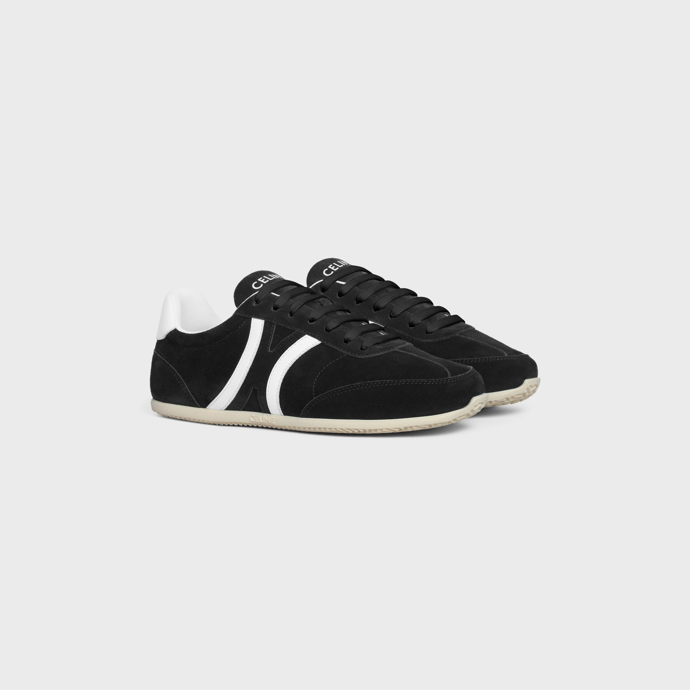 CELINE JOGGER LOW LACE-UP SNEAKER WITH TRIOMPHE in SUEDE CALFSKIN AND CALFSKIN - 2