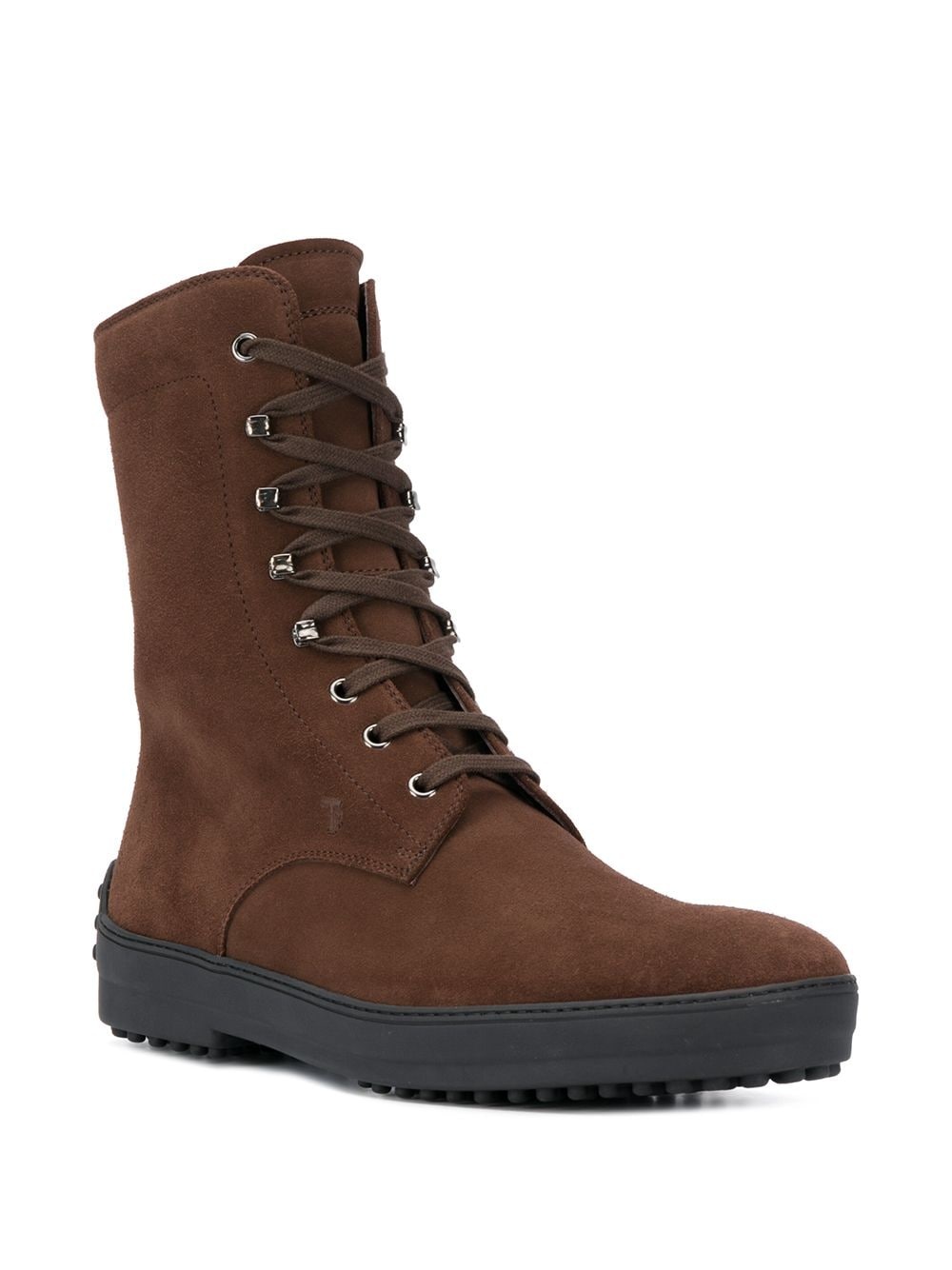 suede lace-up boots - 2