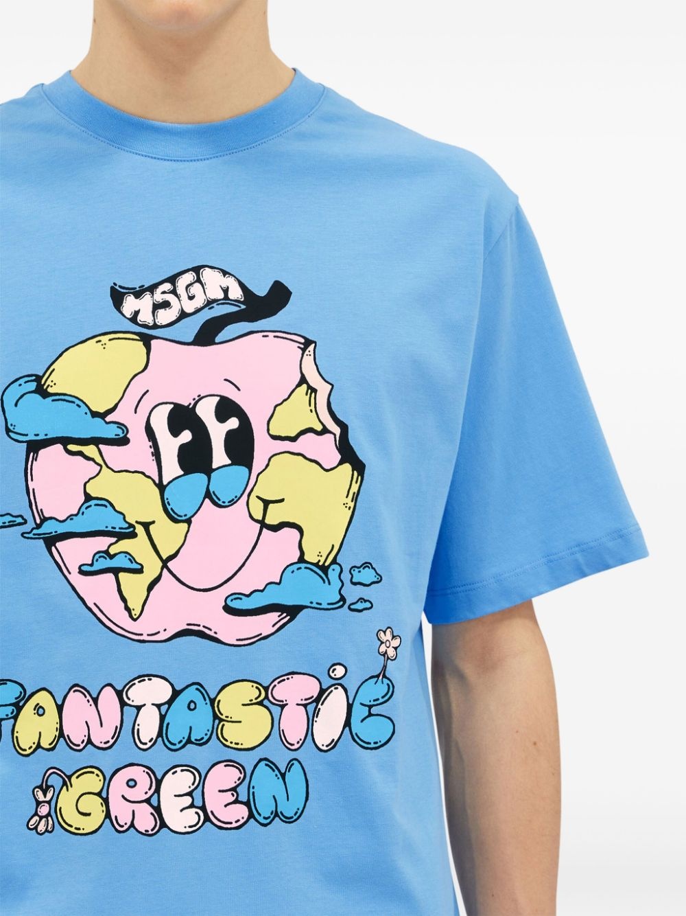 MSGM graphic-print T-shirt | farfetch | REVERSIBLE