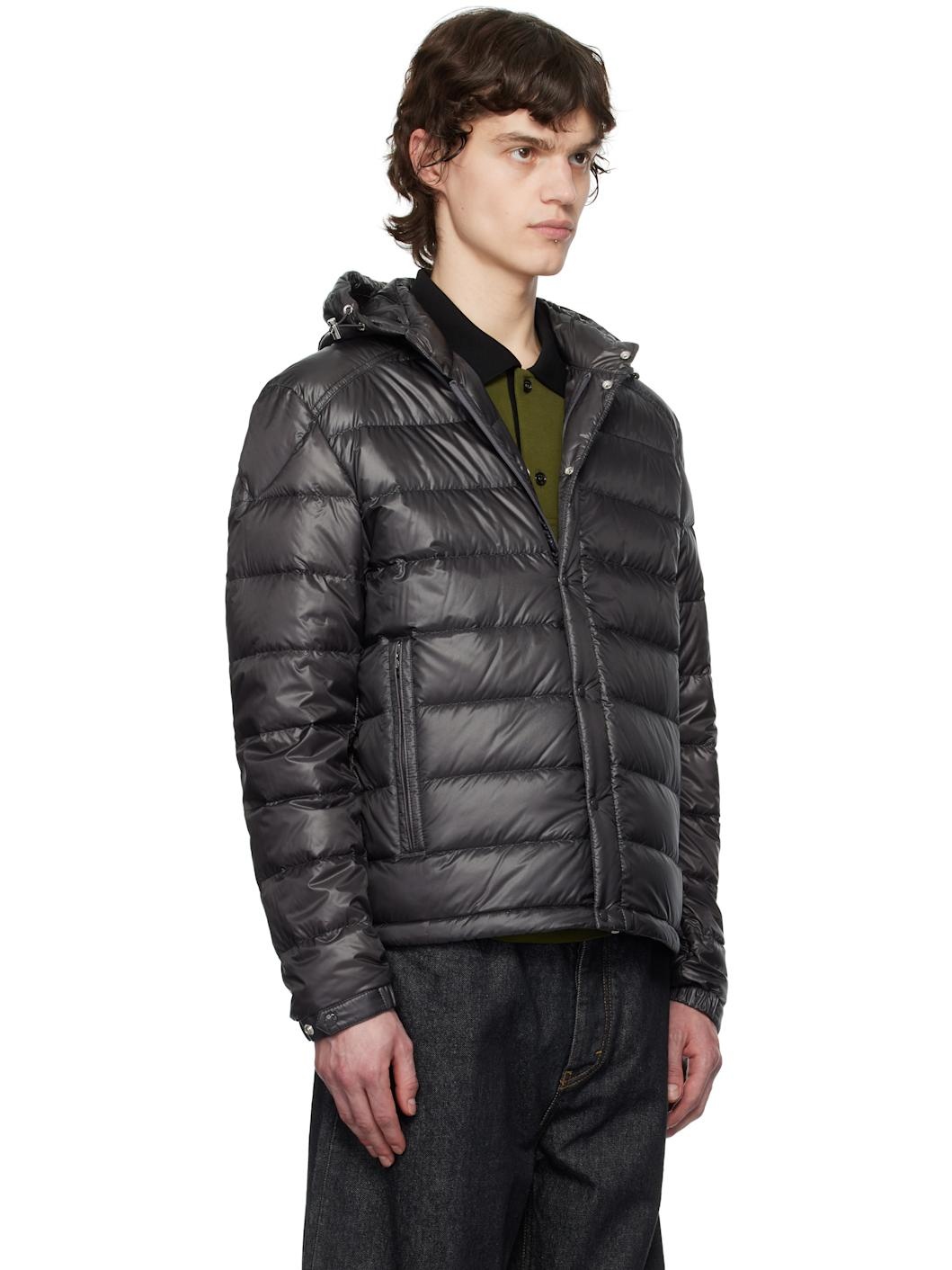 Gray Gliere Hooded Short Down Jacket - 2